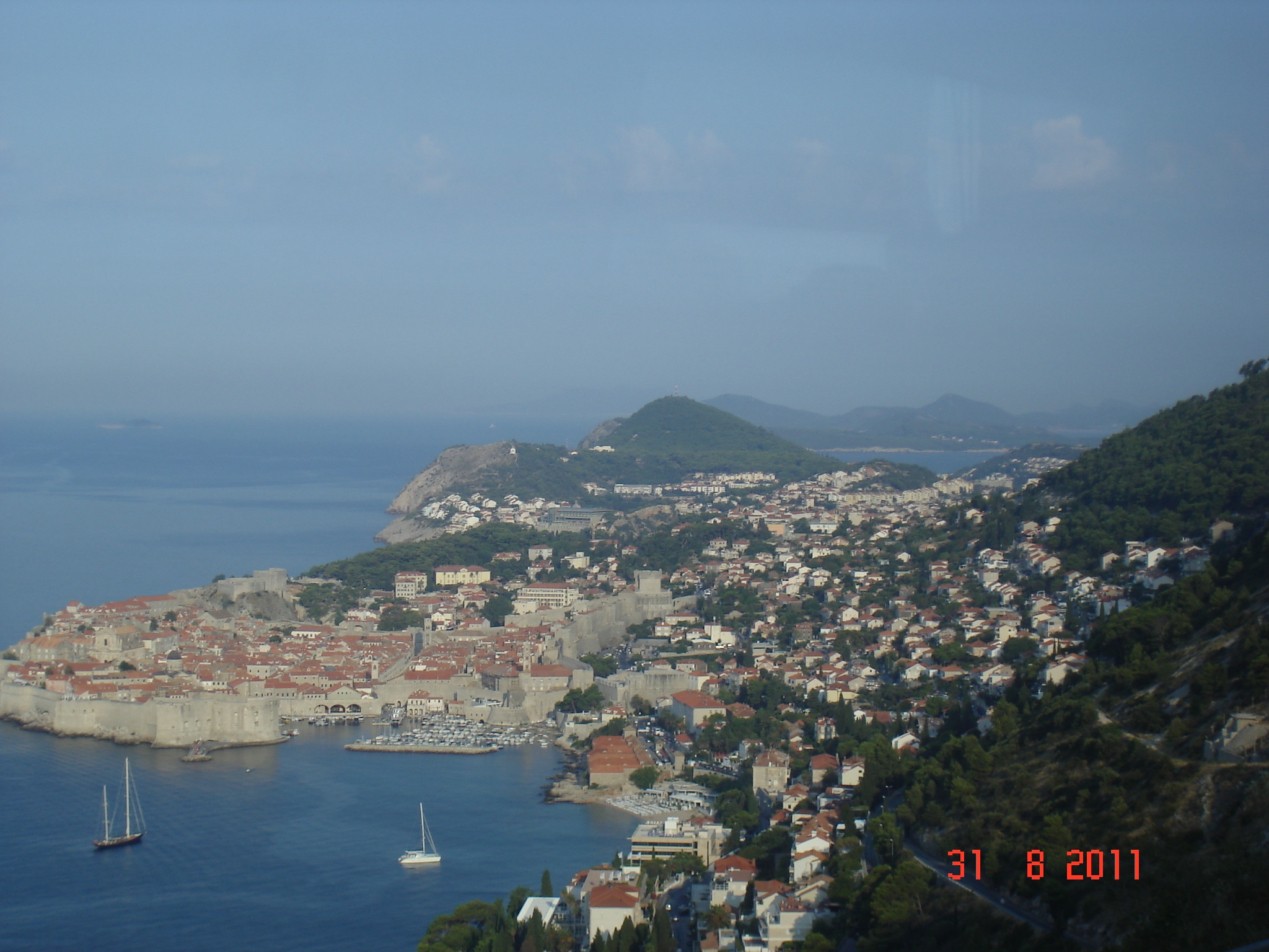 Dubrovnik - vieille ville vue de la route